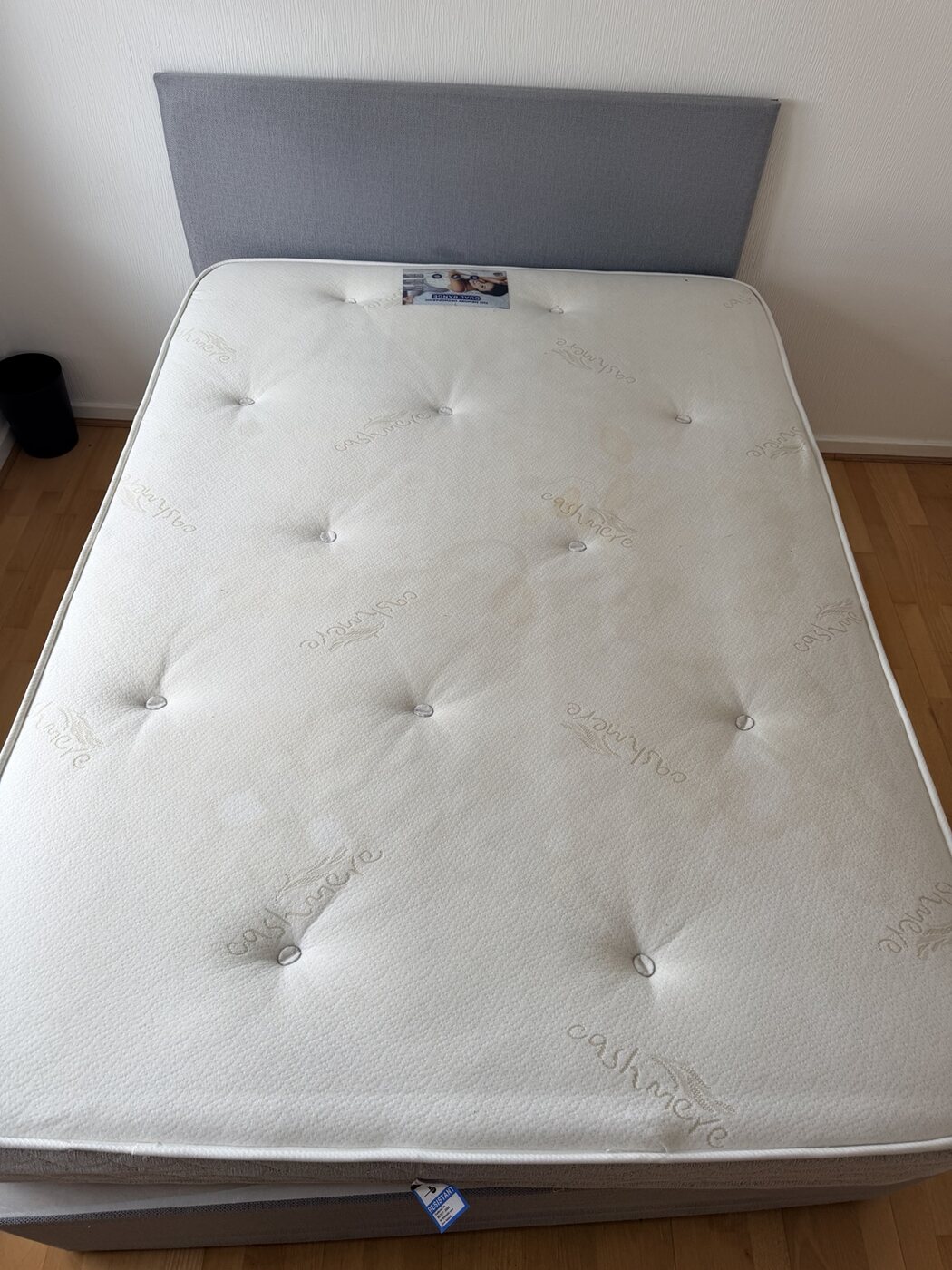 Stained mattress in a Bathgate rental property before professional water-extraction cleaning
