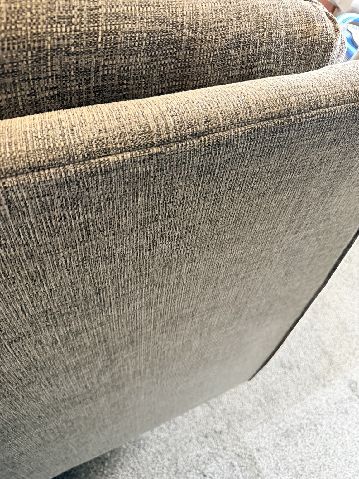 Bathgate sofa after deep cleaning and drying