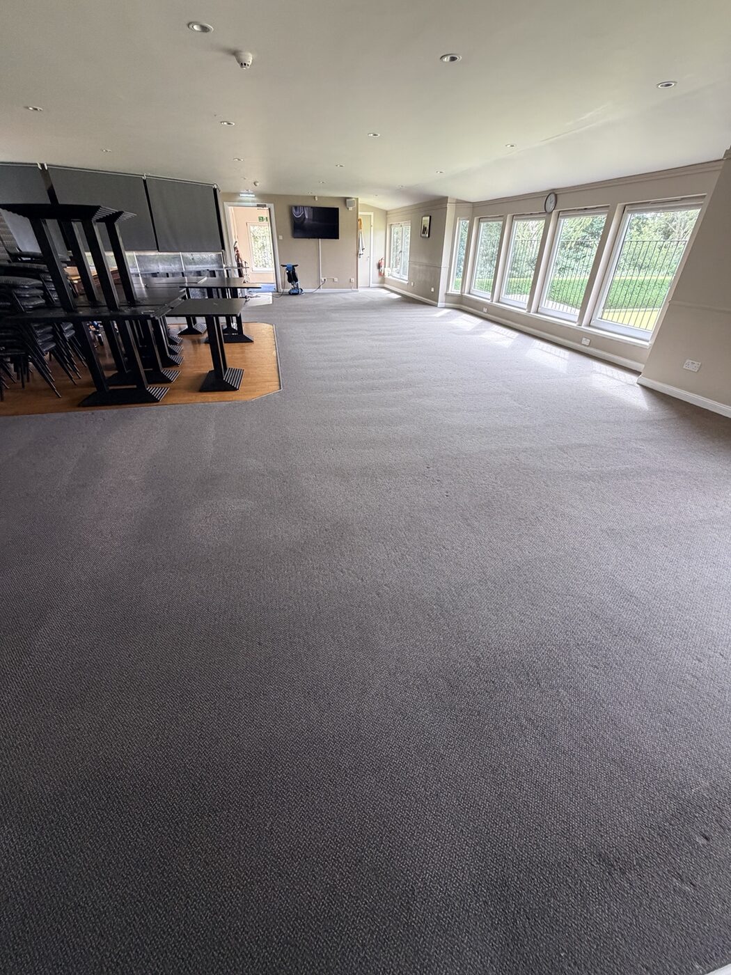 Large Edinburgh bowling club carpet after cleaning